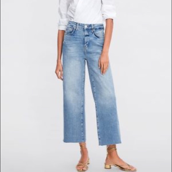 Zara Denim - Zara High Rise Denim Culottes